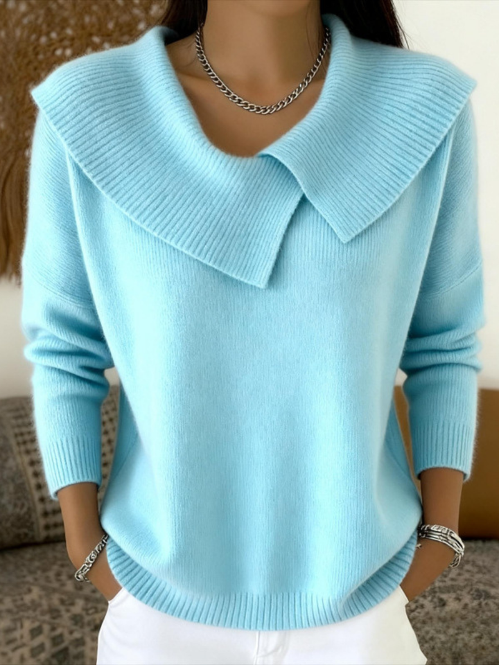Lucia™ | Cozy Sweater with a Soft Collar