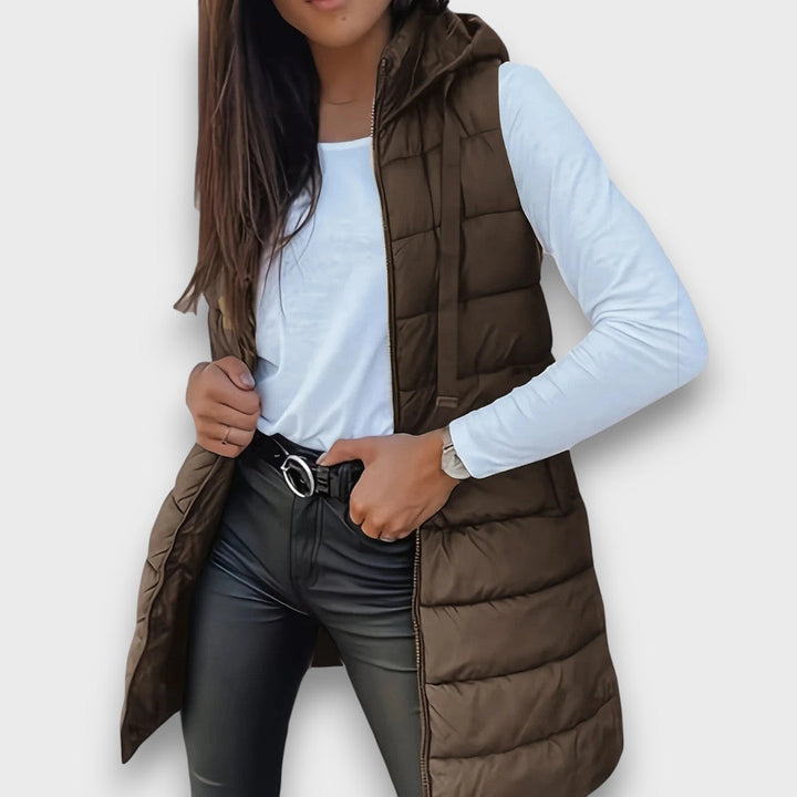 Kaira™ | Casual sleeveless hooded puffer vest