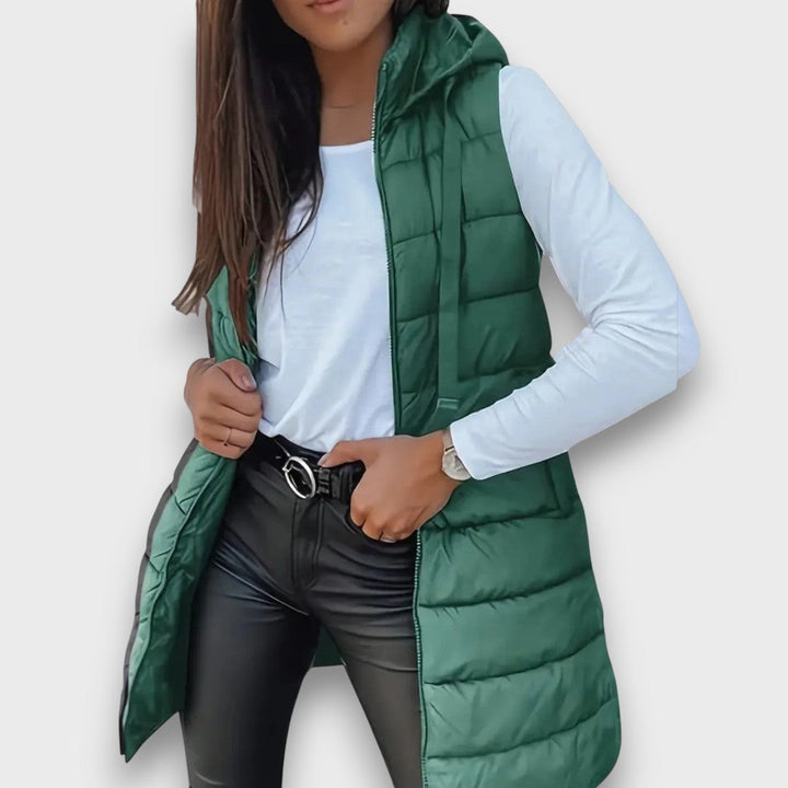 Kaira™ | Casual sleeveless hooded puffer vest