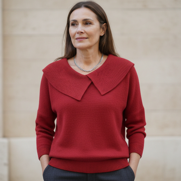 Lucia™ | Cozy Sweater with a Soft Collar