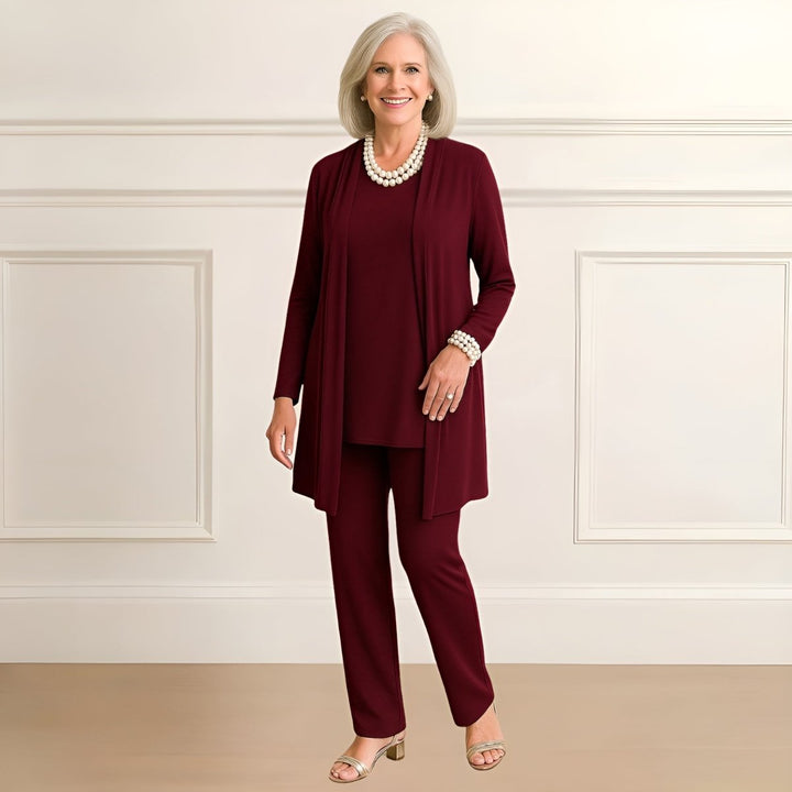 Audrey™ | Cardigan, Top & Pants Set